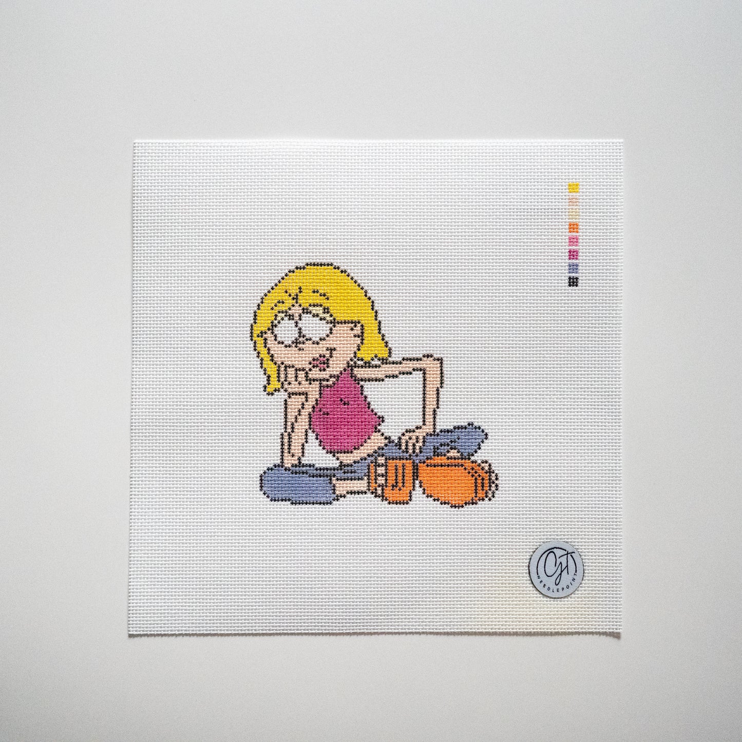 Blonde Cartoon Character Canvas