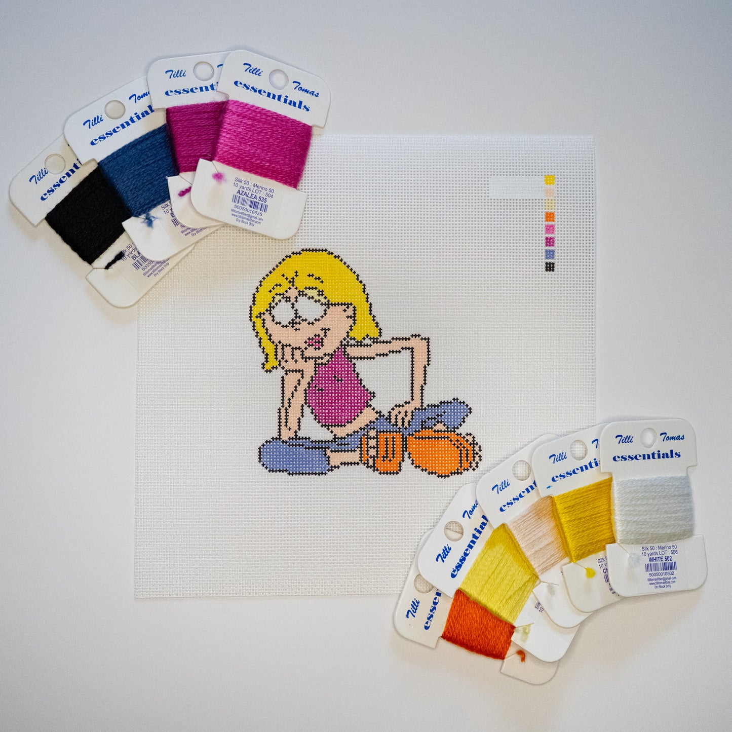 Blonde Cartoon Character Canvas