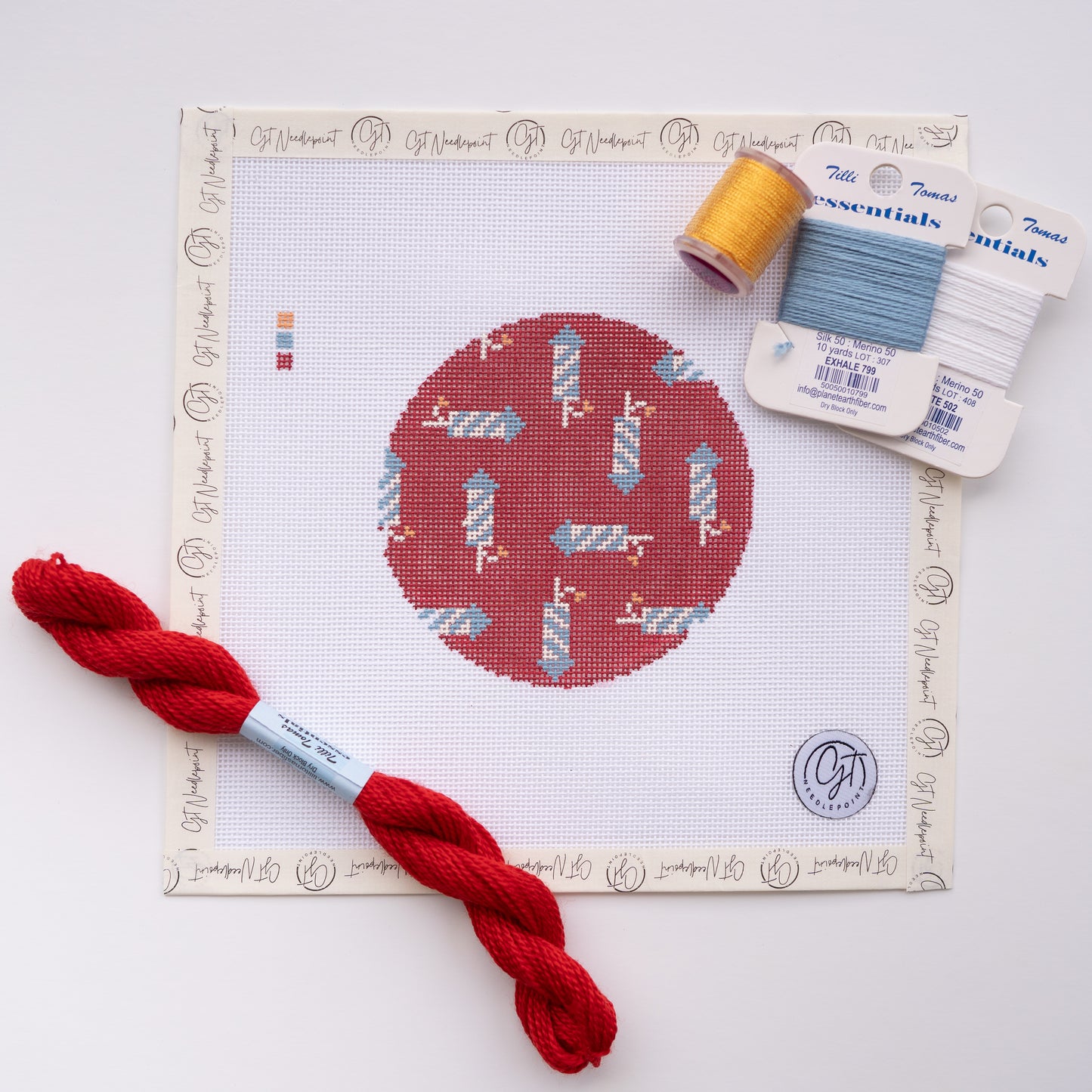 Fire Cracker Round Canvas
