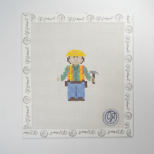 My Baby Does Construction Canvas